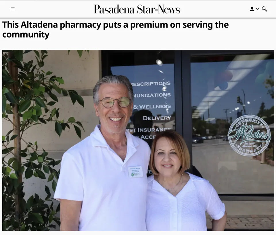 Screenshot of Pasadena Star-News coverage about Webster's Community Pharmacy: This Altadena Pharmacy Puts a Premium on Serving the Community