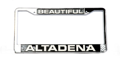 Chrome Beautiful Altadena license plate frame