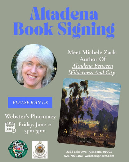 Altadena Between Wilderness and City book-signing event flyer