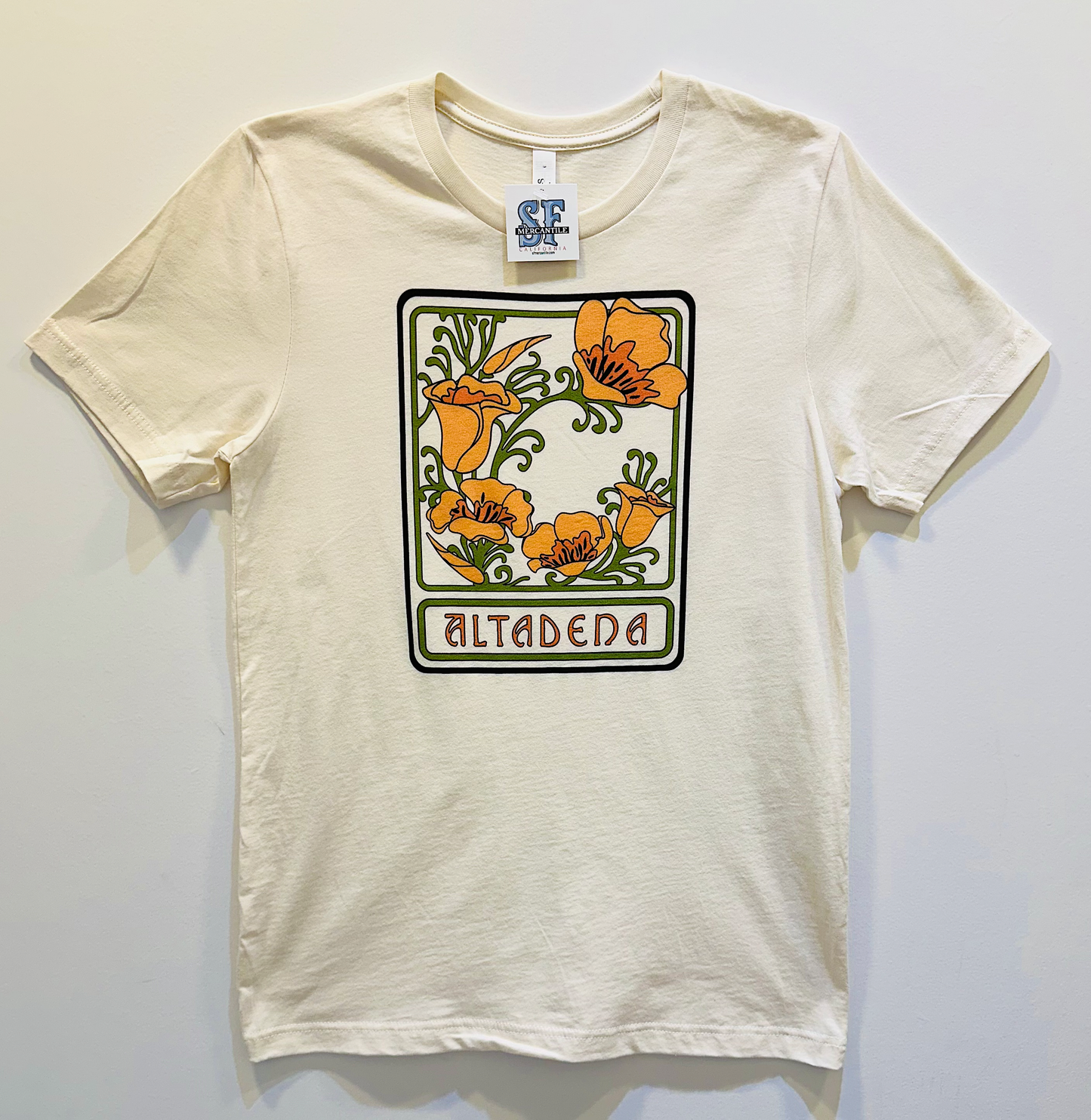 White Altadena Poppy short-sleeve T-shirt