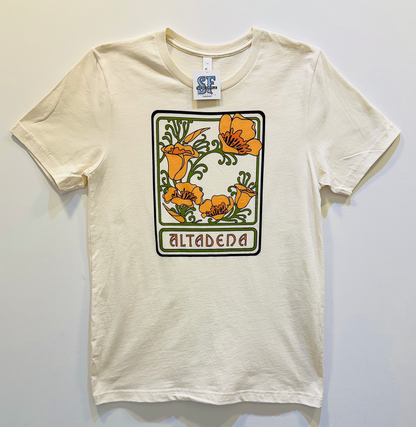 White Altadena Poppy short-sleeve T-shirt