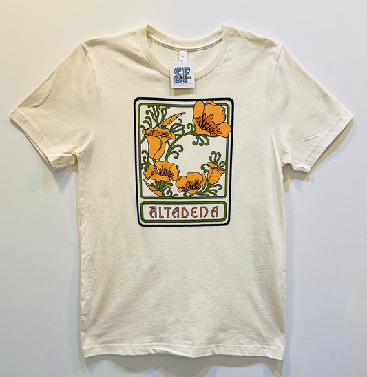 White Altadena Poppy short-sleeve T-shirt