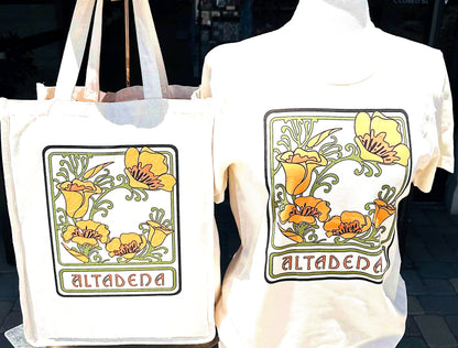 Altadena Poppy short-sleeve T-shirts in two colors