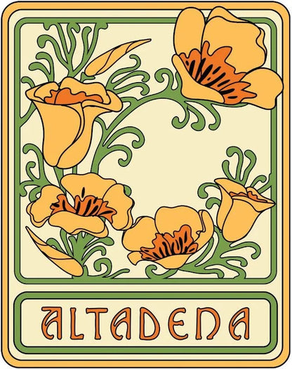 Altadena Poppy sticker artwork
