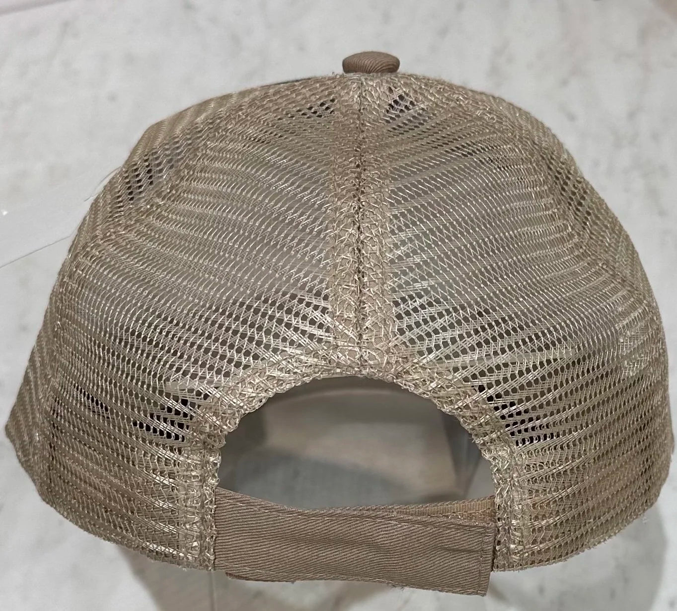 Mesh back of the Altadena Poppy trucker hat