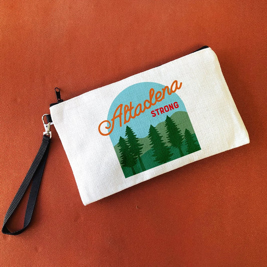 Altadena Strong zip pouch with wrist strap