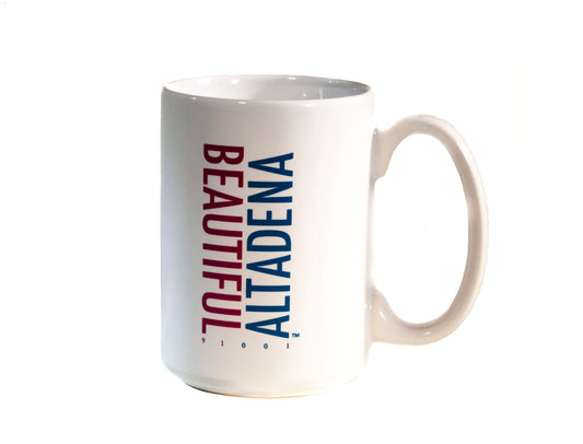 Beautiful Altadena 91001 white ceramic mug