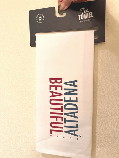 Unfolded Beautiful Altadena 91001 tea towel
