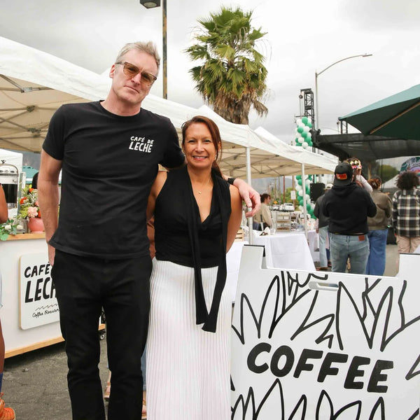 Cafe de Leche team at their coffee cart during Webster's centennial celebration